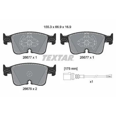 Fren Disk Balata Ön Seat Leon (KL1)(03.2020->)  FORD ORJINAL VWN3CA2D390HA