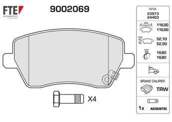 Fren Disk Balata Ön FTE 9002069  93192962 4701305 4708239 4711040 93196814 95515496 5581062J00 55810-62J00 5581062J20 55810-62J20 5581062J50 55810-62J50 5581062J00GAL 5581062J01 5581062J30 5581062J31 93196184