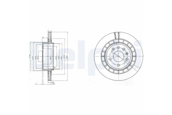 Fren Disk Ayna Arka Sağ ve Sol Saab 9-5 Combi (2001->)  DELPHI BG4046