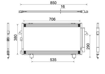 Klima Radyatörü  MAHLE AC 796 000S  8846042070 8846042060 8846042080 8846042090