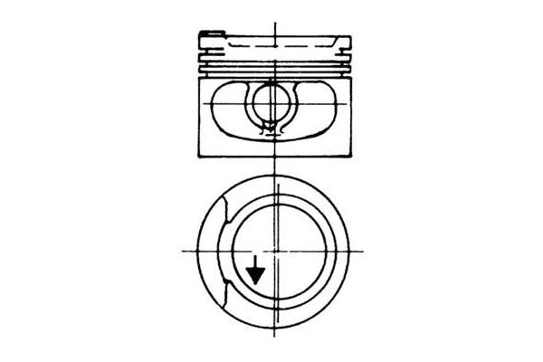 Piston (81.01MM-0.50)  KOLBENSCHMIDT 93928620