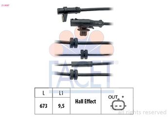 Abs Sensörü Arka Sağ veya Sol TRW GBS2767  1761113 1894135 8V512C190A1A 8V51-2C190-A1A 8V512C190AA 8V51-2C190-AA