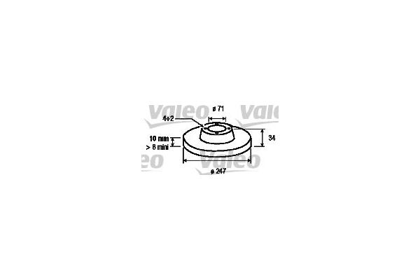 Fren Disk Ayna Arka Sağ ve Sol Peugeot 405 S.Wagon (09.1987->)  VALEO 186199