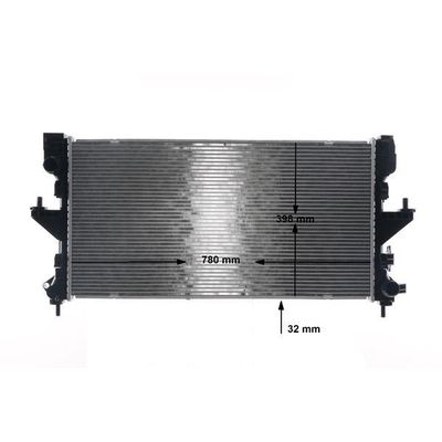 Su Radyatörü  Citroen Jumper Kombi (06.2014->)  MAHLE CR 2106 000S