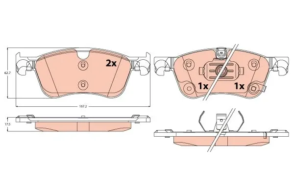 Fren Disk Balata Ön Nissan Qashqai (J12)(03.2021->)  TRW GDB2545