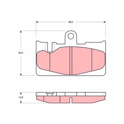 Fren Disk Balata Arka Lexus LS 430 (UCF30)(2001->)  TRW GDB3323