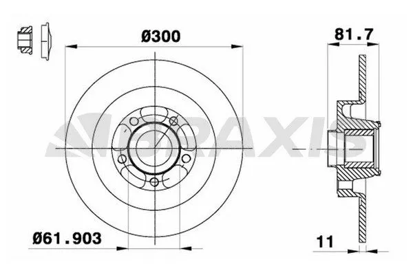 Fren Disk Ayna Arka Sağ ve Sol Renault Latitude (2010->)  BRAXIS AD0388