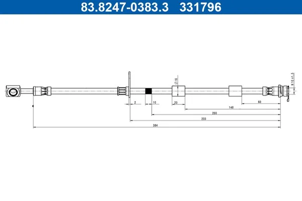 Fren Hortumu Ön Sağ Ford Tourneo Courier (CHQ)(2023->)  FORD ORJINAL L1TC2078AB