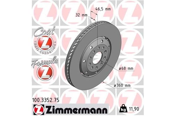 Fren Disk Ayna Ön Sağ ve Sol ZIMMERMANN 100.3352.75