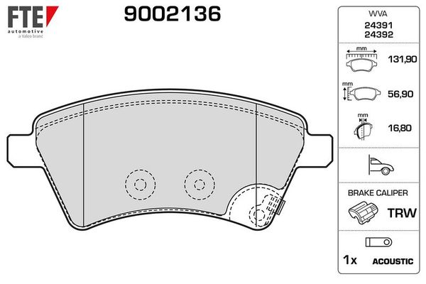 Fren Disk Balata Ön FTE 9002136