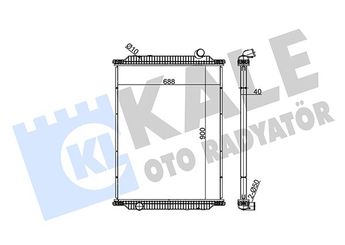 Su Radyatörü  KALE 349460  357498625B 5001859137 50 01 859 137 5001859150 50 01 859 150 5001859151 50 01 859 151 5010315736 50 10 315 736