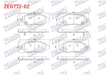 Fren Disk Balata Ön ZEGEN ZEG772-02  AMYC15 2K021 D2A T140552
