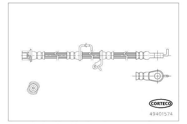 Fren Hortumu Ön Sol Toyota Auris / Auris Hybrid (E18)(10.2012->)  CORTECO 49401574