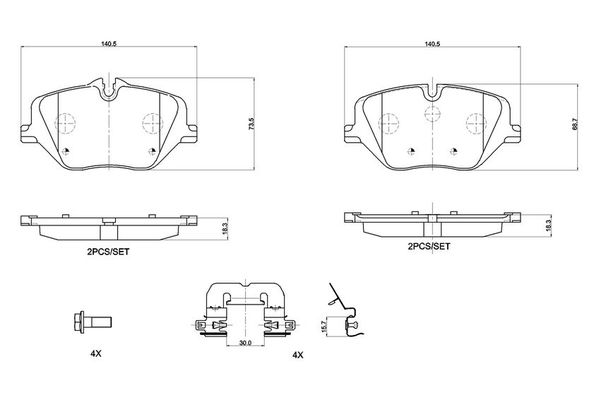 Fren Disk Balata Ön BREMBO P 06 121