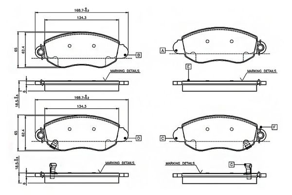 Fren Disk Balata Ön Ford Transit P.Van Uzun Şasi (FY)(2000->)  BOSCH 0 986 TB2 049