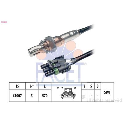 Oksijen (Lambda) Sensörü  Opel Frontera A (1992->)  FACET 10.7346