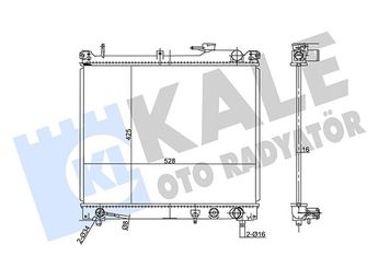 Su Radyatörü  KALE 355710  1301P2 1301P3 1301W1 1301W2 1301W3 1770066D11 17700-66D11