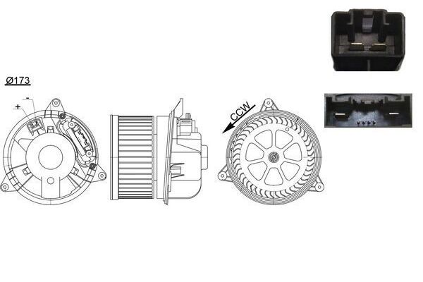 Kalorifer Motoru  MAHLE AB 195 000S