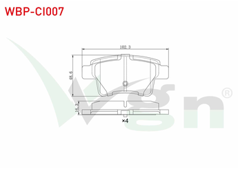 Fren Disk Balata Arka WGN WBP-CI007  