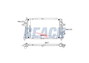Su Radyatörü  VEKA 16-2866B  1300269 1300271 13128925 13143570 13152320
