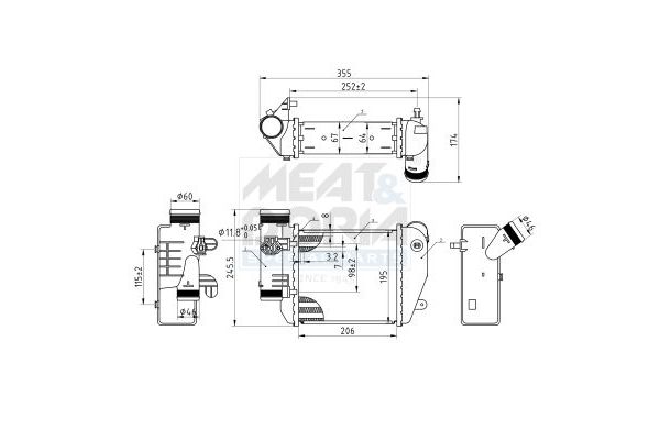 Turbo Radyatörü  Audi A6 Sedan (4F2)(03.2004->)  ASPART 6TRA1054