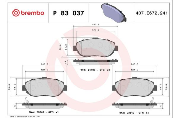 Fren Disk Balata Ön BREMBO P 83 037