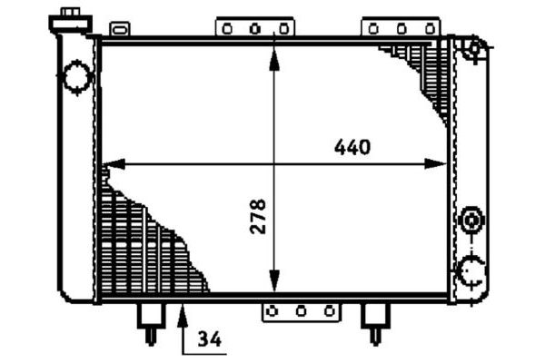 Su Radyatörü  Porsche Macan (Typ 95BA)(11.2013->)  MAHLE CR 616 000S