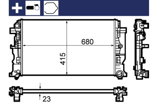 Su Radyatörü  Mercedes Sprinter II Kamyonet (01.2006->)  MAHLE CR 1710 000S