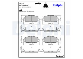 Fren Disk Balata Ön DELPHI LP4057  4502231AG00