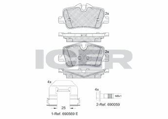 Fren Disk Balata Arka FTE 9005188  34206888825 34 20 6 888 825 34208844393 34 20 8 844 393 6888825 6 888 825 8844393 8 844 393