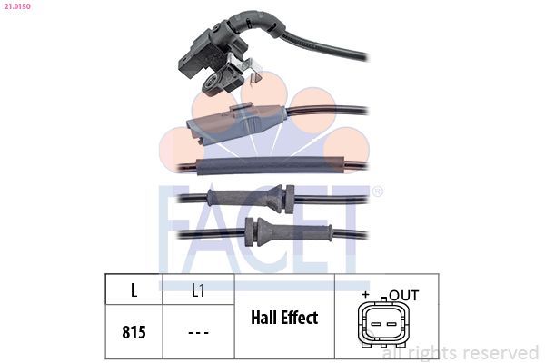 Abs Sensörü Arka Sağ veya Sol Peugeot 3008 (05.2009->)  TRITON TRN0110