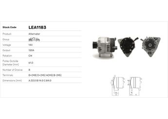 Alternatör  LUCAS ELEKTRIK LEA1183  