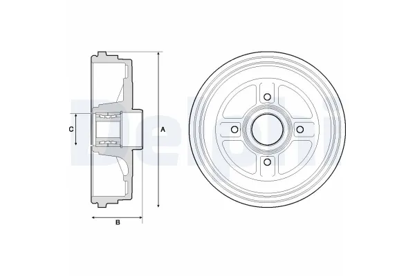 Kampana Arka Sağ veya Sol Renault Clio II / (Makyajlı)(B/CB0)(06.2001->)  DELPHI BFR496