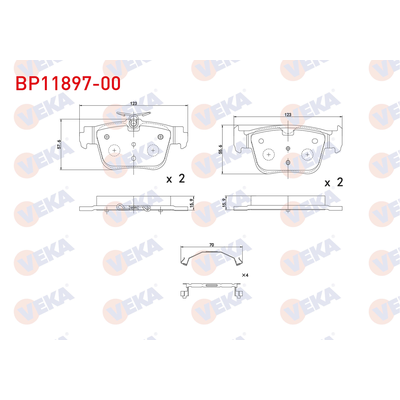 Fren Disk Balata Arka VEKA BP11897-00
