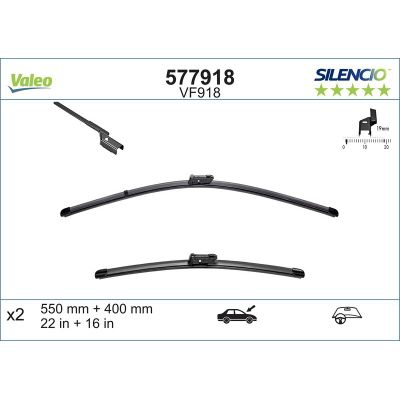 Silecek Süpürgesi Ön  400 mm - 16 inç Ford KA+ (CDU)(2016->)  VALEO 577918