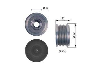 Alternatör Kasnağı  GATES OAP7140  5705AA