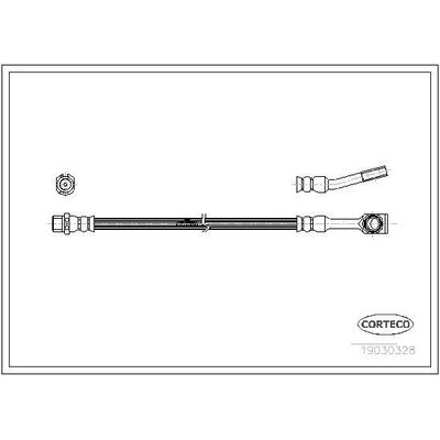 Fren Hortumu Ön Sağ veya Sol Opel Tigra Twin Top (2004->)  OPEL ORJINAL 13335203