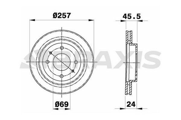 Fren Disk Ayna Ön Sağ ve Sol Hyundai Lantra S.Wagon (RD)(1999->)  BRAXIS AE0405