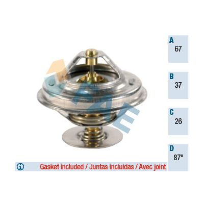Terrmostat 87 °C  Volkswagen Crafter Minibüs (2E)(03.2006->2017)  FITPART FIT24004062W