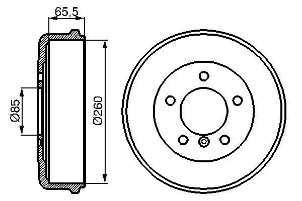 Kampana Arka Sağ veya Sol Mercedes T 1 P.Van / Kombivan (601-602)(1989->1995)  BOSCH 0 986 477 038