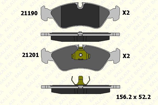 Fren Disk Balata Ön Opel Kadett E Combo/ Cabriolet (1984->)  KALE BALATA 21190 175 05