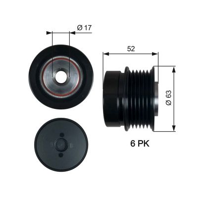 Alternatör Kasnağı  GATES OAP7187