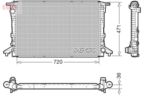 Su Radyatörü  Volkswagen Touareg (CR7)(2018->2023)  DENSO DRM02047