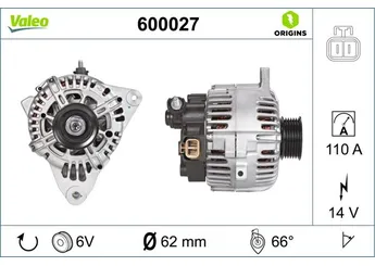 Alternatör  VALEO 600027  3730037405
