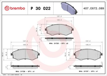 Fren Disk Balata Ön BREMBO P 30 022  5810129A40 4813005010 4813005011 4813005012 5810117A00 5810128A20 5810129A00 5810129A10 5810129A20 5810129A30 5810129A31 5810129A50 5810129A70 5810129A80 5810129A90 5810129B00 5810129B10 581012DA20 581012DA70 5810134A10 5810134A20 5810134A21 5810135A10 5810138A00 5810138A20 5810138A30 5810138A40 5810138A50 5810138A60 AL004M1167 5810108A01 581013CA20 58101M2A02 58101M2A04 410600C890 410603C490 4106047R91 4106048R91 4106048R92 4106079E91 4106079E92 5810128A00 5810133C00 AY040NS022 AY040NS034 AY040NS823 D10603C490 D106079E92 D106MS2526 4813005000