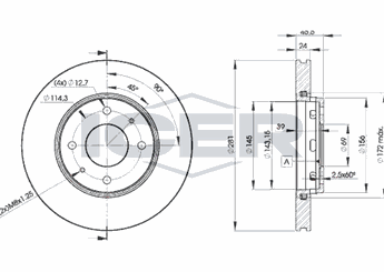 Fren Disk Ayna Ön Sağ ve Sol MGA 50533  M818027 M 818 027 30818027 3 081 802 7 308180272 3 081 802 72