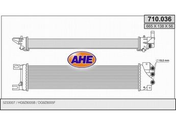 Turbo Radyatörü  FORD ORJINAL FHG938D048AA  HG938D048AA 2011236 5233007 DG938D048AC DG9Z8005F HG9Z8005B