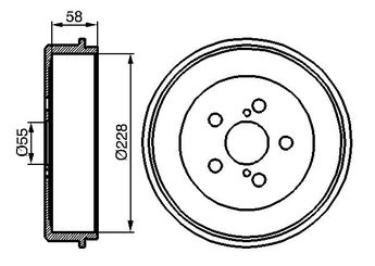 Kampana Arka Sağ veya Sol BOSCH 0 986 477 140  4243105020 42431 05020