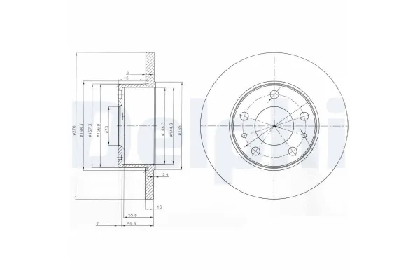 Fren Disk Ayna Arka Sağ ve Sol Iveco Daily Kamyonet / Devirmeli Kasalı (1999->)  DELPHI BG3751
