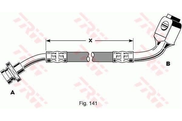 Fren Hortumu Ön Sağ veya Sol Nissan Terrano (WD21)(12.1987->)  TRW PHD287